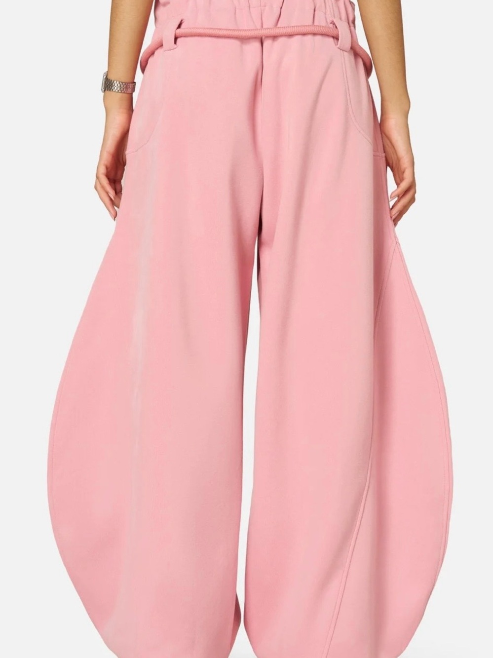 Aelfric Eden Pink Striped Drawstring Waist barrel sweatpants - Picture 7 of 16